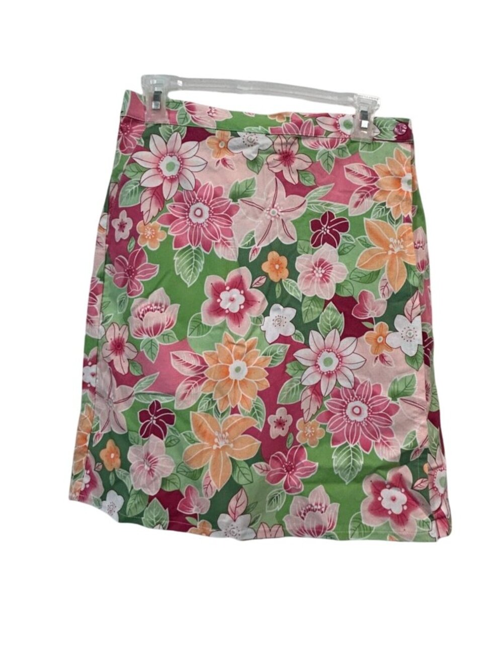 NWT Alfred Dunner Pink Green Floral Skort Skirt - Size 12